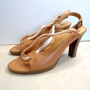 Fioni Braided high heel sandals size 10